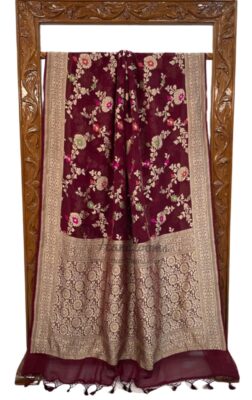Pure Khaddi Georgette Sarees With Blouse (4)