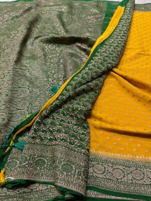 Pure Khadi Crepe Sarees With Blouse (2)