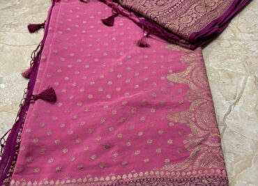 Pure Khadi Crepe Sarees With Blouse (3)