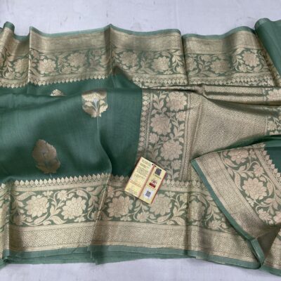 Pure Kora Silk Sarees With Blouse (16)