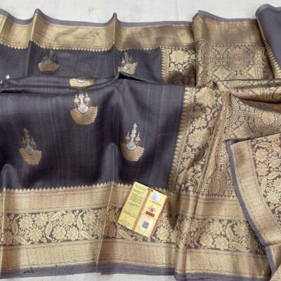 Pure Kora Silk Sarees With Blouse (6)