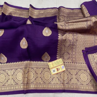 Pure Kora Silk Sarees With Blouse (8)
