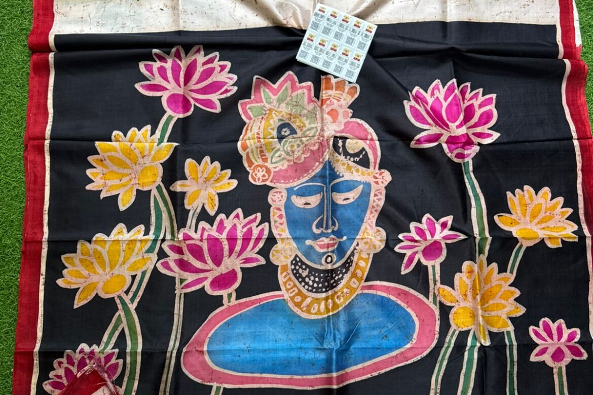 Pure Silk 4ply Hand Paint Sarees (7)