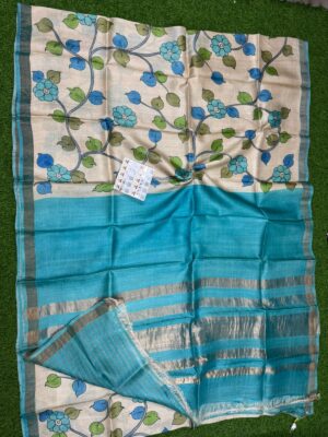 Pure Tussar Silk Sarees With Printed Design (13)