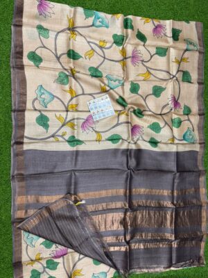 Pure Tussar Silk Sarees With Printed Design (17)