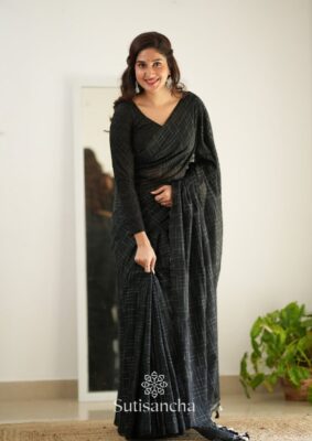 Self Ikkath Handloom Mul Cotton Sarees (18)