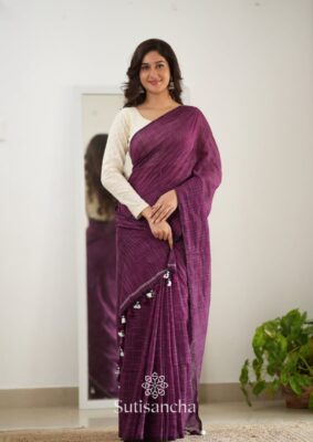 Self Ikkath Handloom Mul Cotton Sarees (3)
