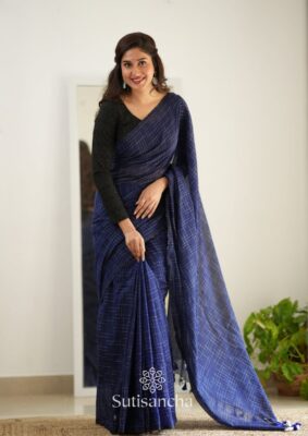 Self Ikkath Handloom Mul Cotton Sarees (8)