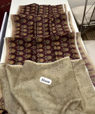 Soft Chanderi Cotton Ajrakh Printed Sarees (5)