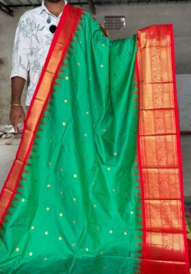 Semi Gadwal Silk Sarees With Blouse (1)