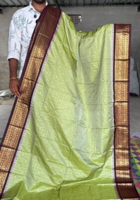 Semi Gadwal Silk Sarees With Blouse (14)