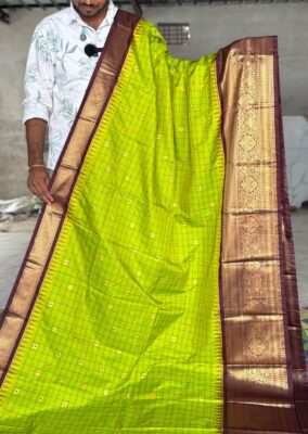 Semi Gadwal Silk Sarees With Blouse (15)