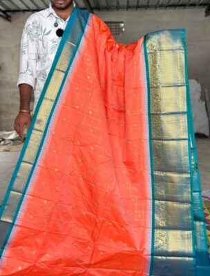Semi Gadwal Silk Sarees With Blouse (16)