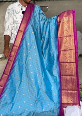 Semi Gadwal Silk Sarees With Blouse (20)