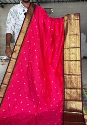 Semi Gadwal Silk Sarees With Blouse (21)