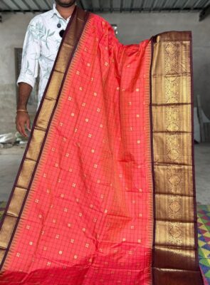 Semi Gadwal Silk Sarees With Blouse (25)