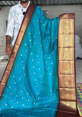 Semi Gadwal Silk Sarees With Blouse (27)