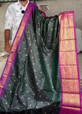 Semi Gadwal Silk Sarees With Blouse (37)