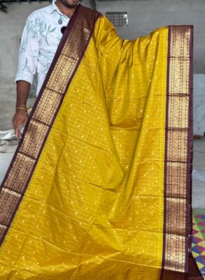Semi Gadwal Silk Sarees With Blouse (9)