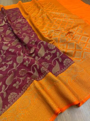 Banarasi Dupion Sarees With Blouse (1)