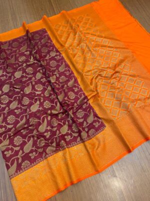 Banarasi Dupion Sarees With Blouse (10)