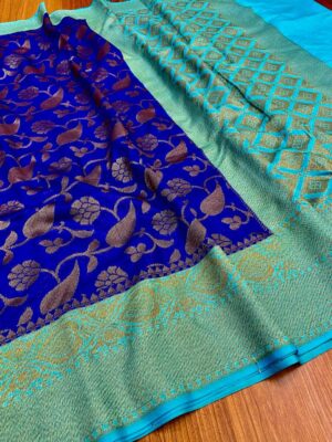 Banarasi Dupion Sarees With Blouse (7)