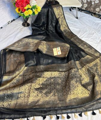 Banarasi Linen Silk Sarees (1)