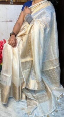 Banarasi Linen Silk Sarees (3)