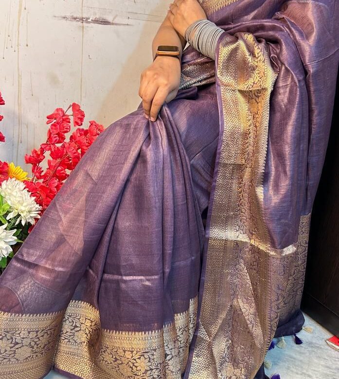Banarasi Linen Silk Sarees (4)