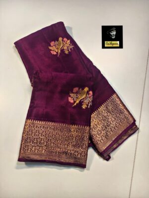 Beautiful Premium Chiffon Sarees With Blouse (11)