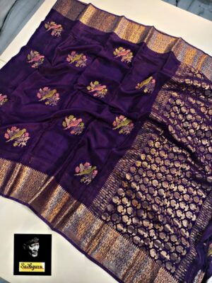 Beautiful Premium Chiffon Sarees With Blouse (13)