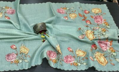 Beautiful Silk Maheshwari Sarees With Scalloped Border (3)