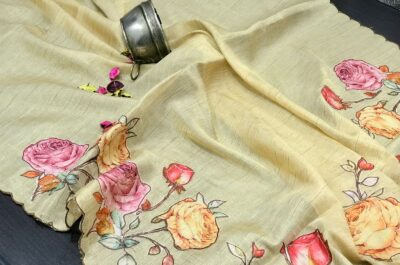 Beautiful Silk Maheshwari Sarees With Scalloped Border (4)