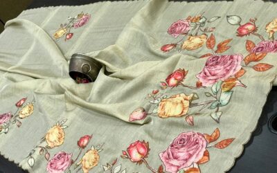 Beautiful Silk Maheshwari Sarees With Scalloped Border (9)