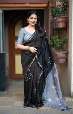 Chanderi Cotton Sarees With Zari Border (11)