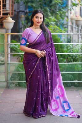 Chanderi Cotton Sarees With Zari Border (24)