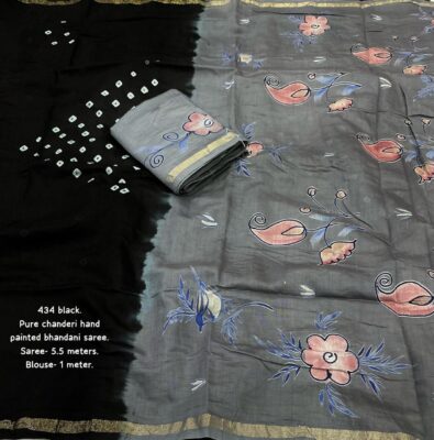 Chanderi Cotton Sarees With Zari Border (4)