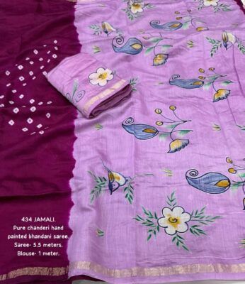 Chanderi Cotton Sarees With Zari Border (8)
