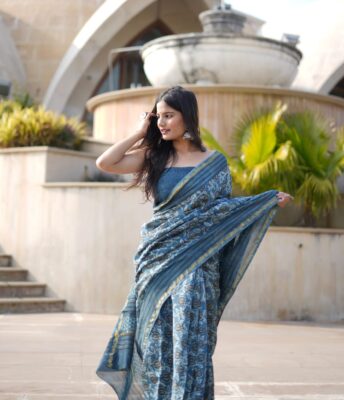 Chanderi Silk Organic Vegetable Block Prints (11)