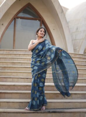Chanderi Silk Organic Vegetable Block Prints (19)