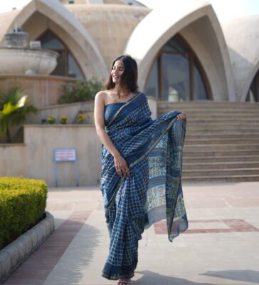 Chanderi Silk Organic Vegetable Block Prints (22)