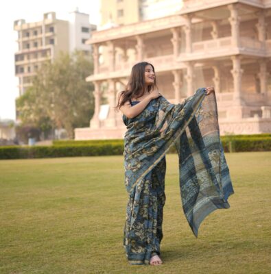 Chanderi Silk Organic Vegetable Block Prints (24)