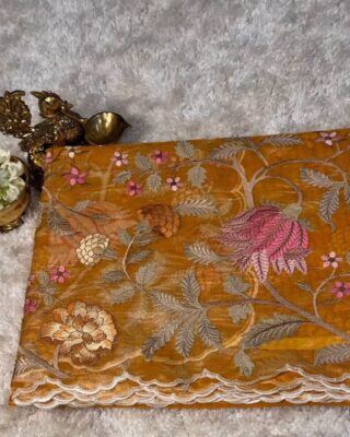 Exclusive Banarasi Pure Tissue Striped Sarees (13)