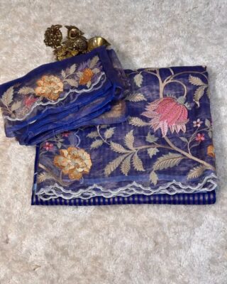 Exclusive Banarasi Pure Tissue Striped Sarees (16)
