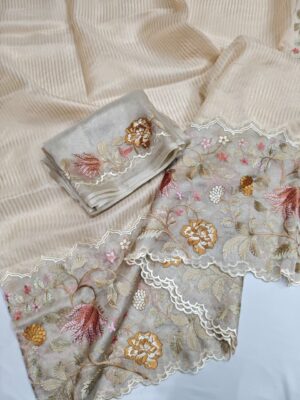 Exclusive Banarasi Pure Tissue Striped Sarees (22)