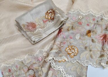 Exclusive Banarasi Pure Tissue Striped Sarees (22)