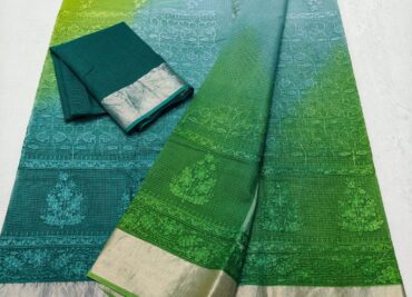 Exclusive Pure Kota Cotton Self Embroidary Sarees (1)