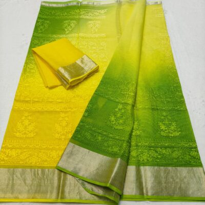 Exclusive Pure Kota Cotton Self Embroidary Sarees (3)