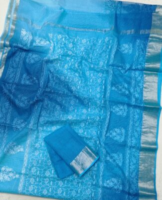 Exclusive Pure Kota Cotton Self Embroidary Sarees (4)