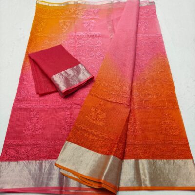 Exclusive Pure Kota Cotton Self Embroidary Sarees (5)